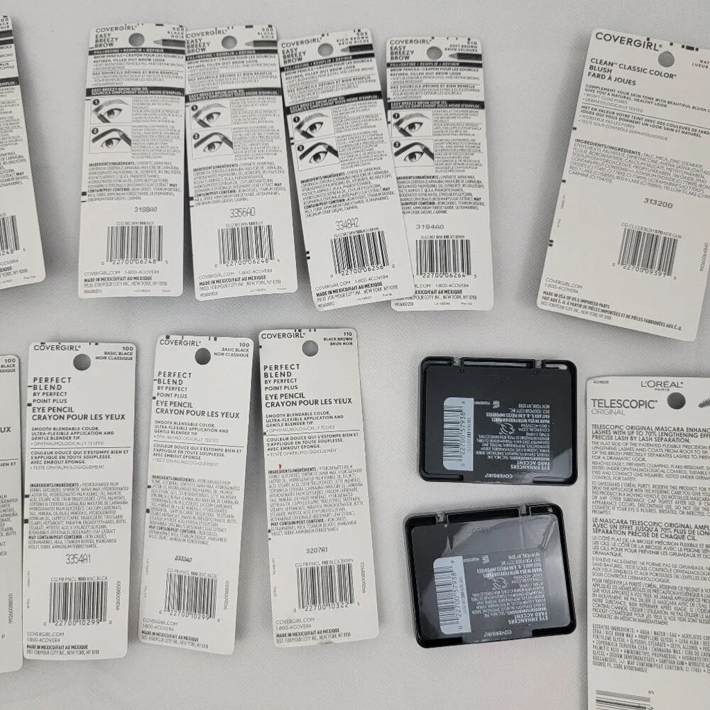 COVERGIRL Easy Breezy Brow Pencils BLACK 2pk LOT Eyeliner Mascara Mixed Bundle - Picture 14 of 16